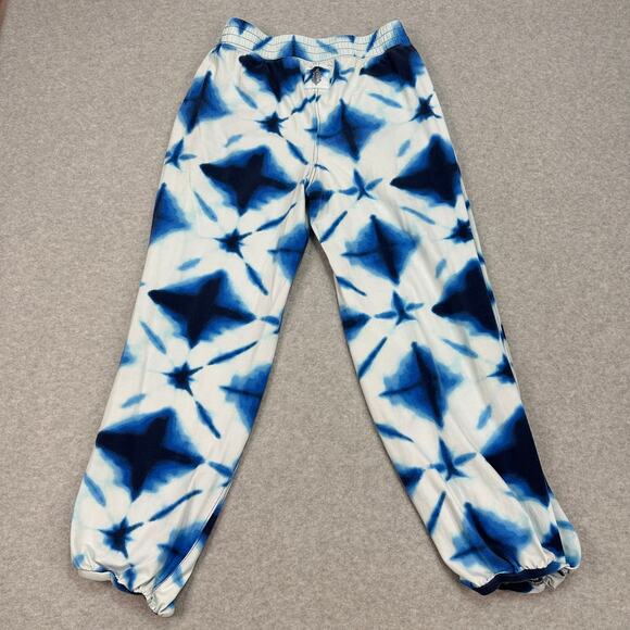 FP Movement Hot Shot Crossover Harem Pants SZ M Blue White Tie Dye Elastic Waist - Picture 4 of 11